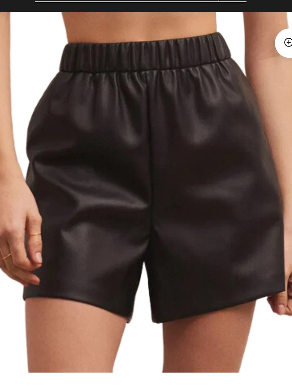 Z supply black faux leather shorts! Size small NWOT!